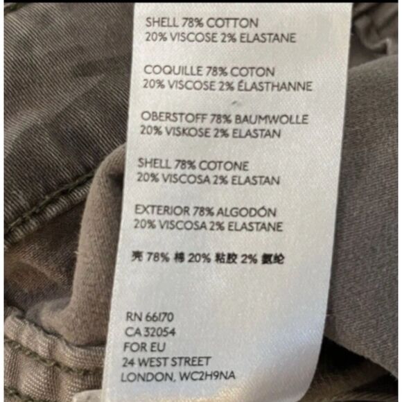 Camo Utility Straight Leg Pants Embroidered Mid Rise Neutral 30 Anthropologie - Picture 8 of 8